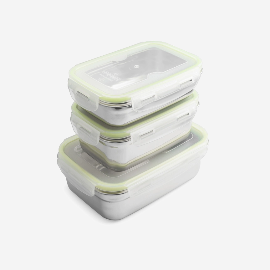 Brotzeit klick Brotdose Lunchbox aus Edelstahl 100% BPA frei