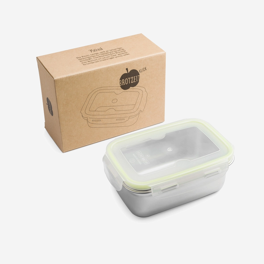 Brotzeit klick Brotdose Lunchbox aus Edelstahl 100% BPA frei