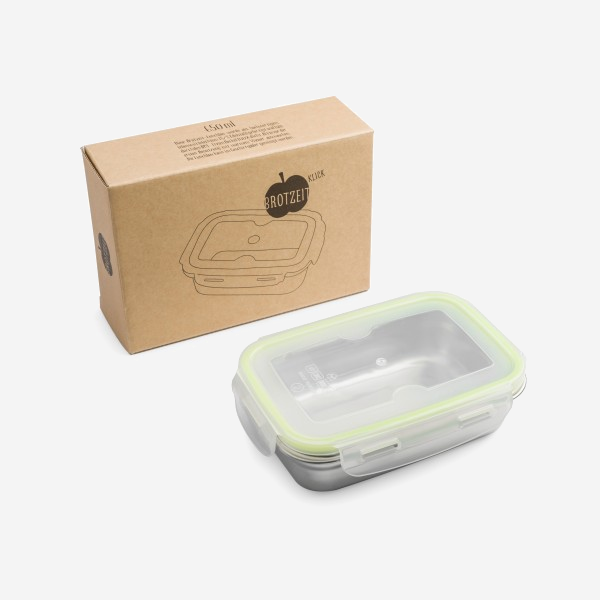 Brotzeit klick Brotdose Lunchbox aus Edelstahl 100% BPA frei