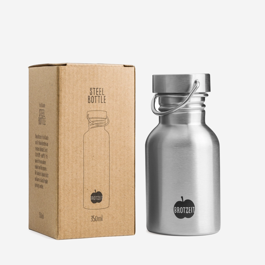 Brotzeit Trinkflasche aus Edelstahl plastikfrei BPA