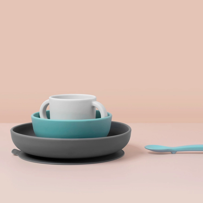 Bambino Silikon-Baby-Essenset - Lagune