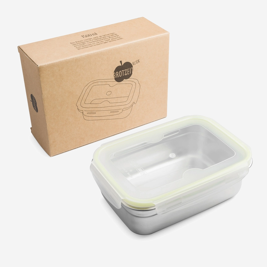 Brotzeit klick Brotdose Lunchbox aus Edelstahl 100% BPA frei