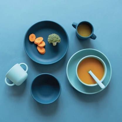 Bambino Silikon-Saugplatte - 2er-Pack Blau Abgrund / Lagune