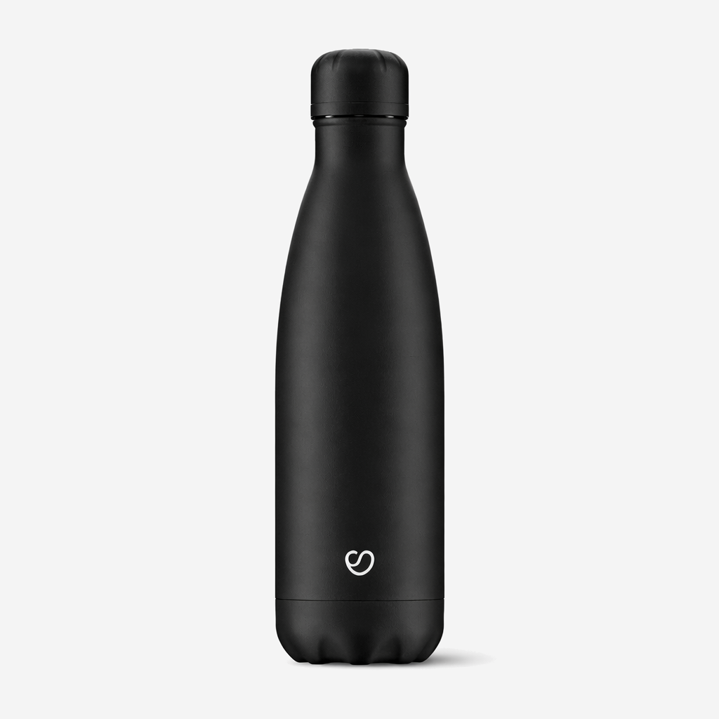 Mono Black Thermosflasche Schwarz mit Deckel - 500ml