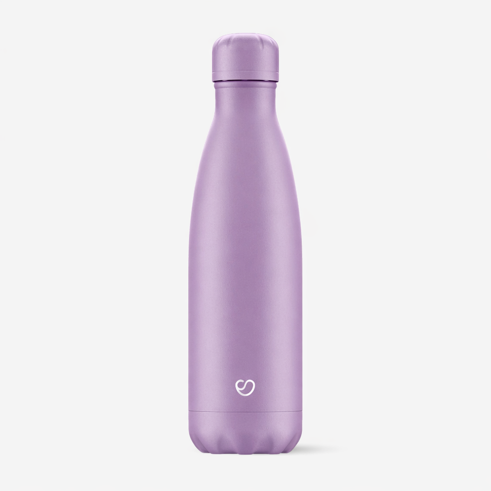 Pastelllila Thermosflasche Lila mit Deckel - 500ml