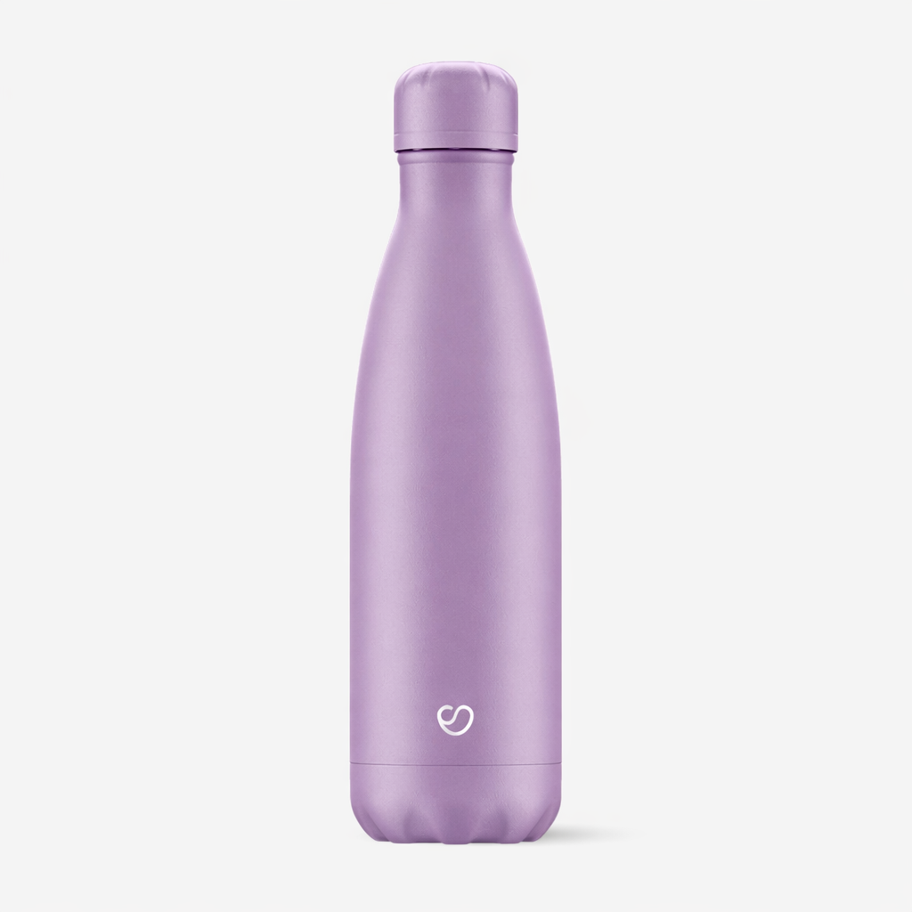 Pastelllila Thermosflasche Lila mit Deckel - 500ml