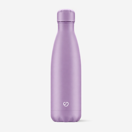 Pastelllila Thermosflasche Lila mit Deckel - 500ml