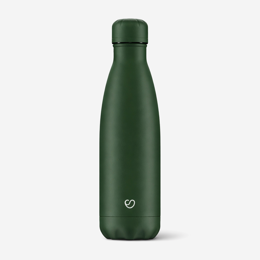 Thermosflasche Grün Matt mit Deckel – 500 ml