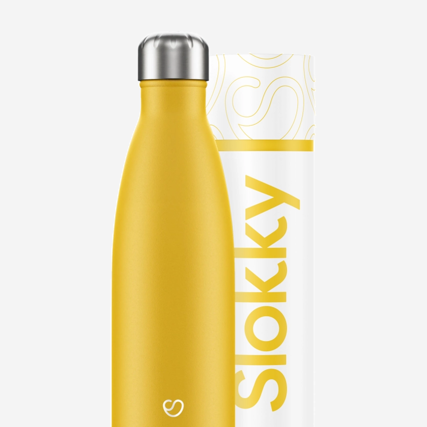Thermosflasche Matt Gelb - 500ml