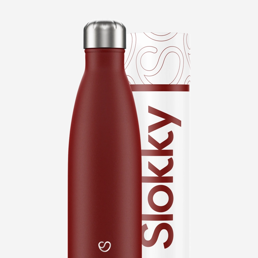 Thermosflasche Matt Rot – 500 ml