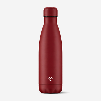 Thermosflasche Matt Rot mit Deckel – 500 ml