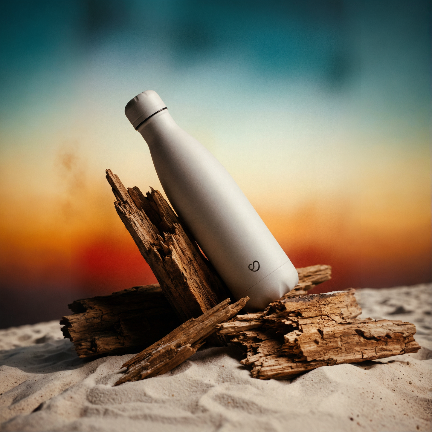 Mono White Thermosflasche Weiß mit Deckel - 500ml